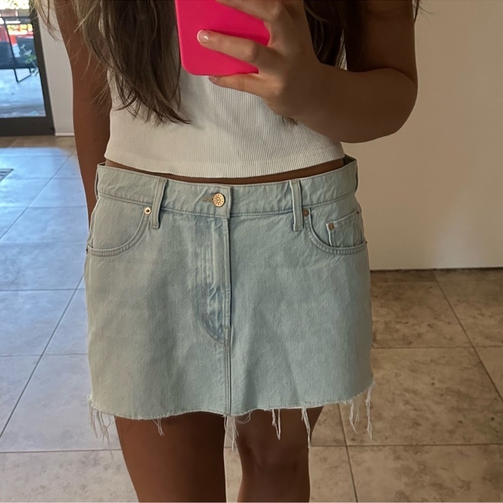 SNACKS by MOTHER Mini Jean Skirt